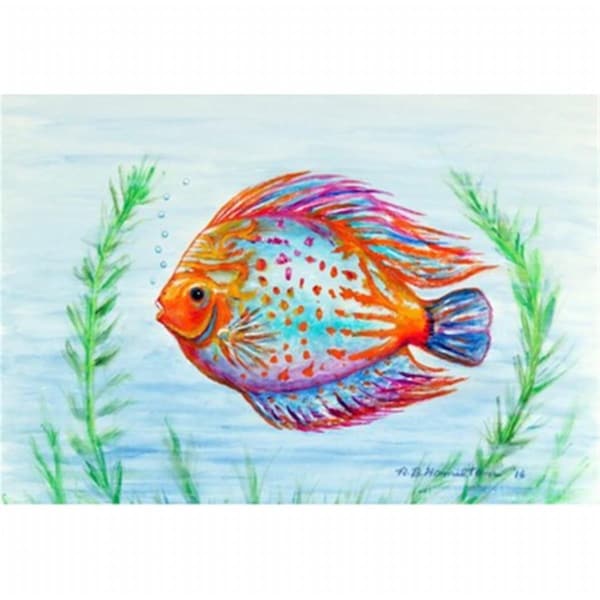 Betsy Drake DM358G Orange Fish Door Mat, Large DM359G - main